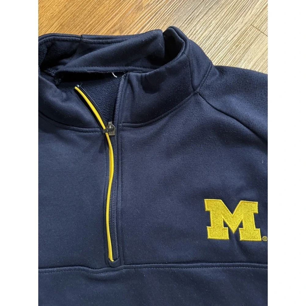 Michigan Wolverines Men's Blue Champion 1/4 Zip‎ Pullover NCAA
